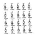 thumbnail image 2 of Bolsa de 20 Diminutas para Colgantes de Microscopio Sunnimix Plata Antigua, 2 of 6
