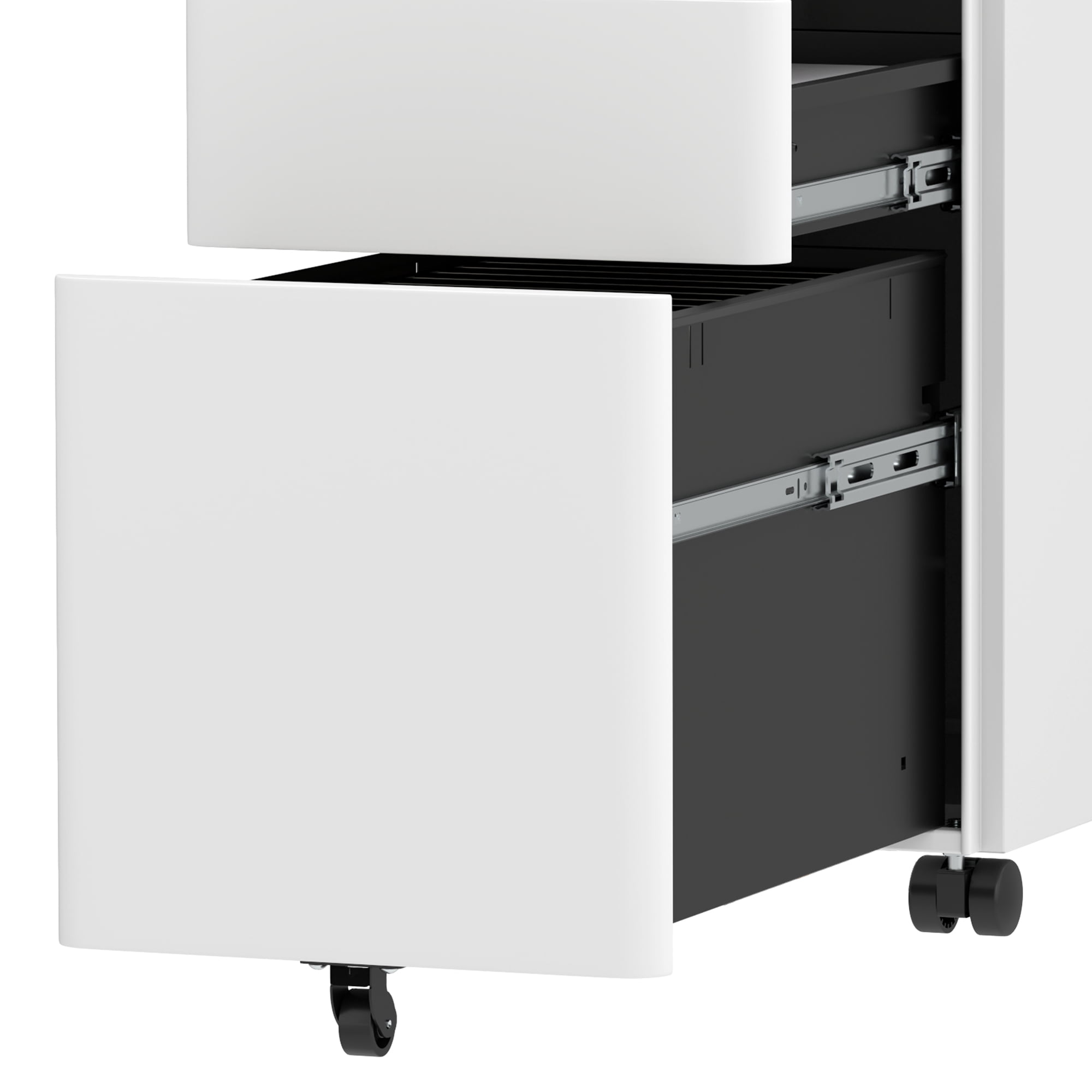 Uforic 3-Drawer Lockable File Cabinet for A4/Letter/Legal Size Folder, Home Office, Assembled Except Casters (White)