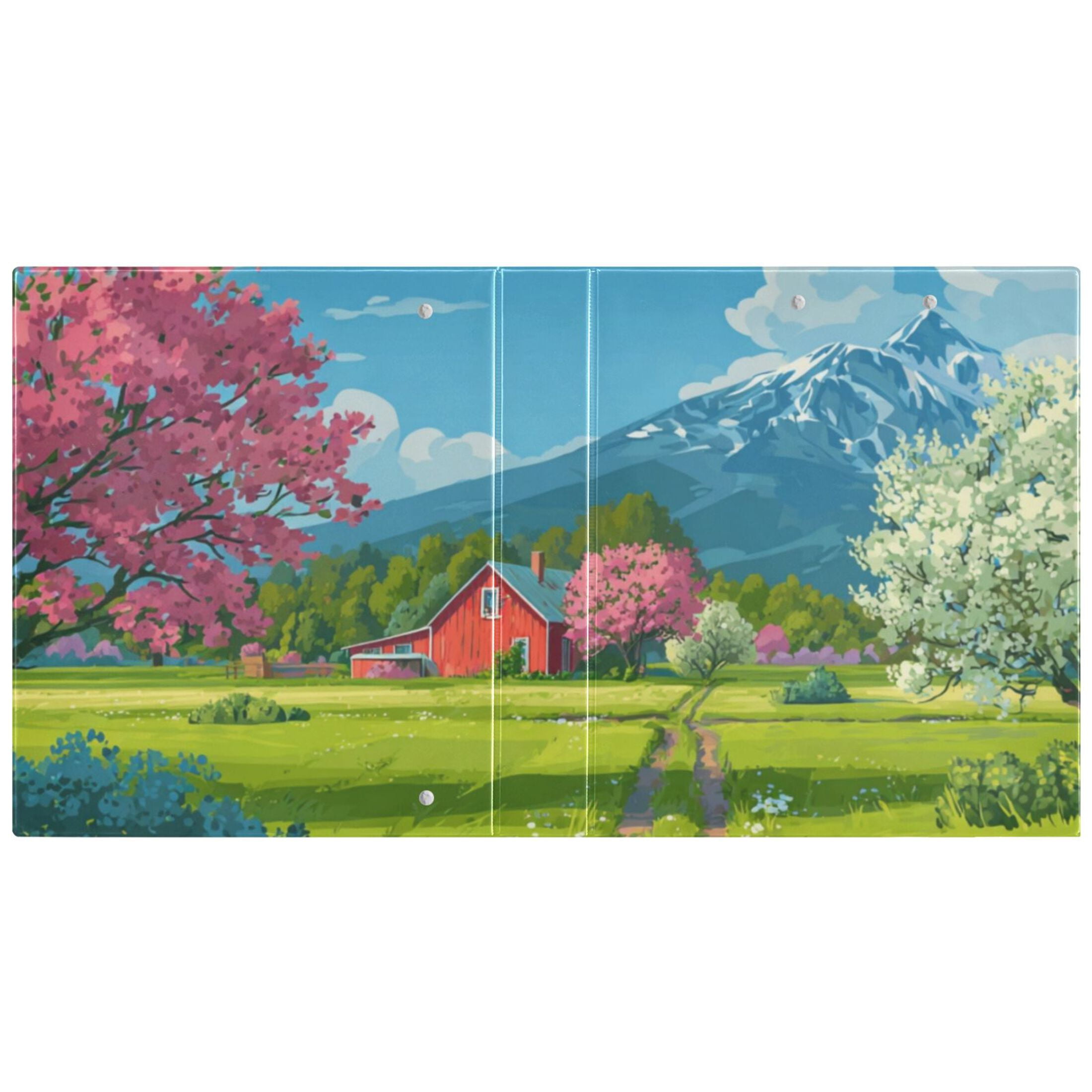 Hard Shell Ring Binder With Clip Holds 200 Sheets Office Home Organization Orchard in Bloom Barn