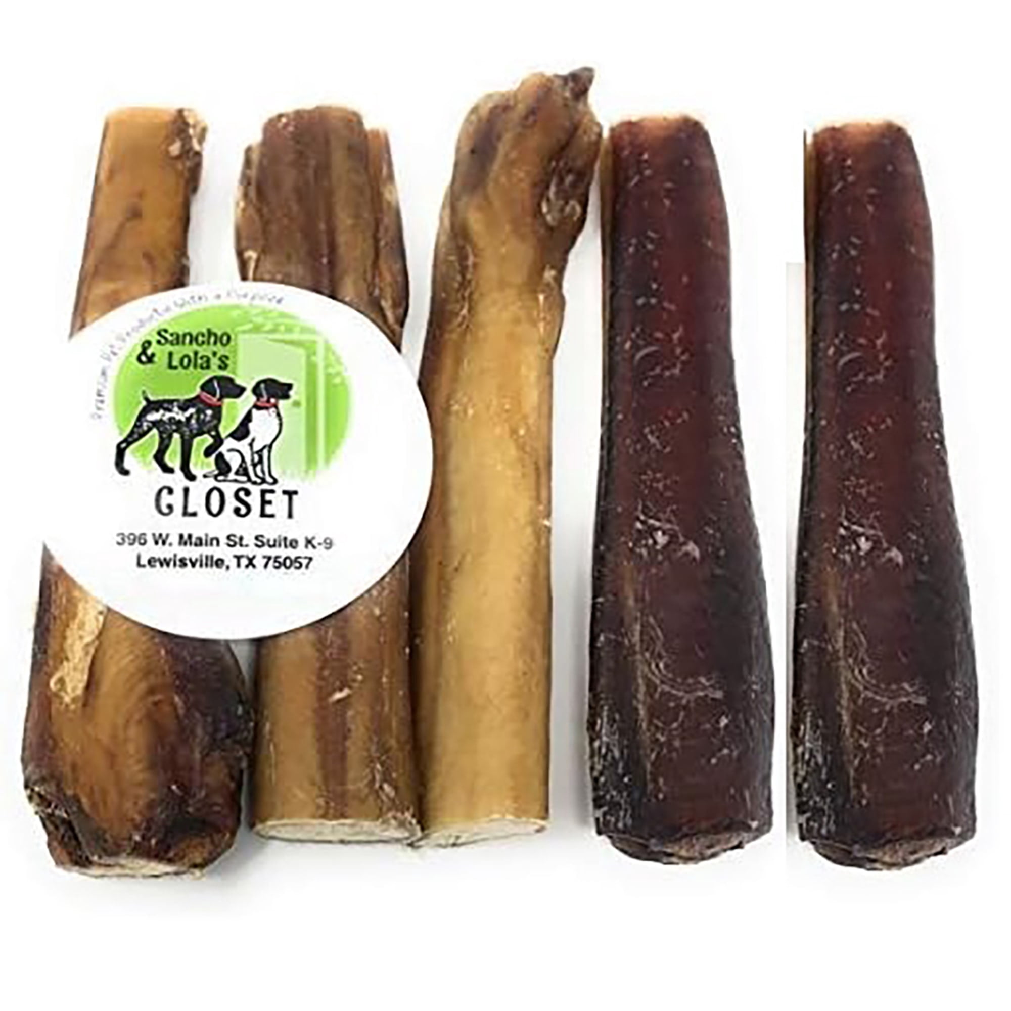 Sancho & Lola's: 6" Bully Sticks - Jumbo 5 Count - Dog Treat, Low-Odor Chew, High-Protein, Made with 100% Beef Pizzle, Hand-Selected in the USA