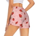 thumbnail image 3 of Xecao's Cute Strawberry C for a double-layer running short for women, perfect for gym, tennis, and more, featuring a convenient pocket., 3 of 9