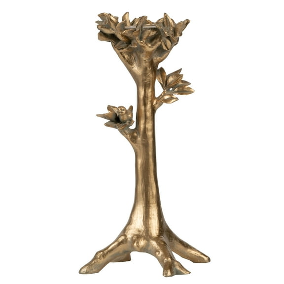 Tree Candleholder - 5.5"Dia. x 13" - Gold