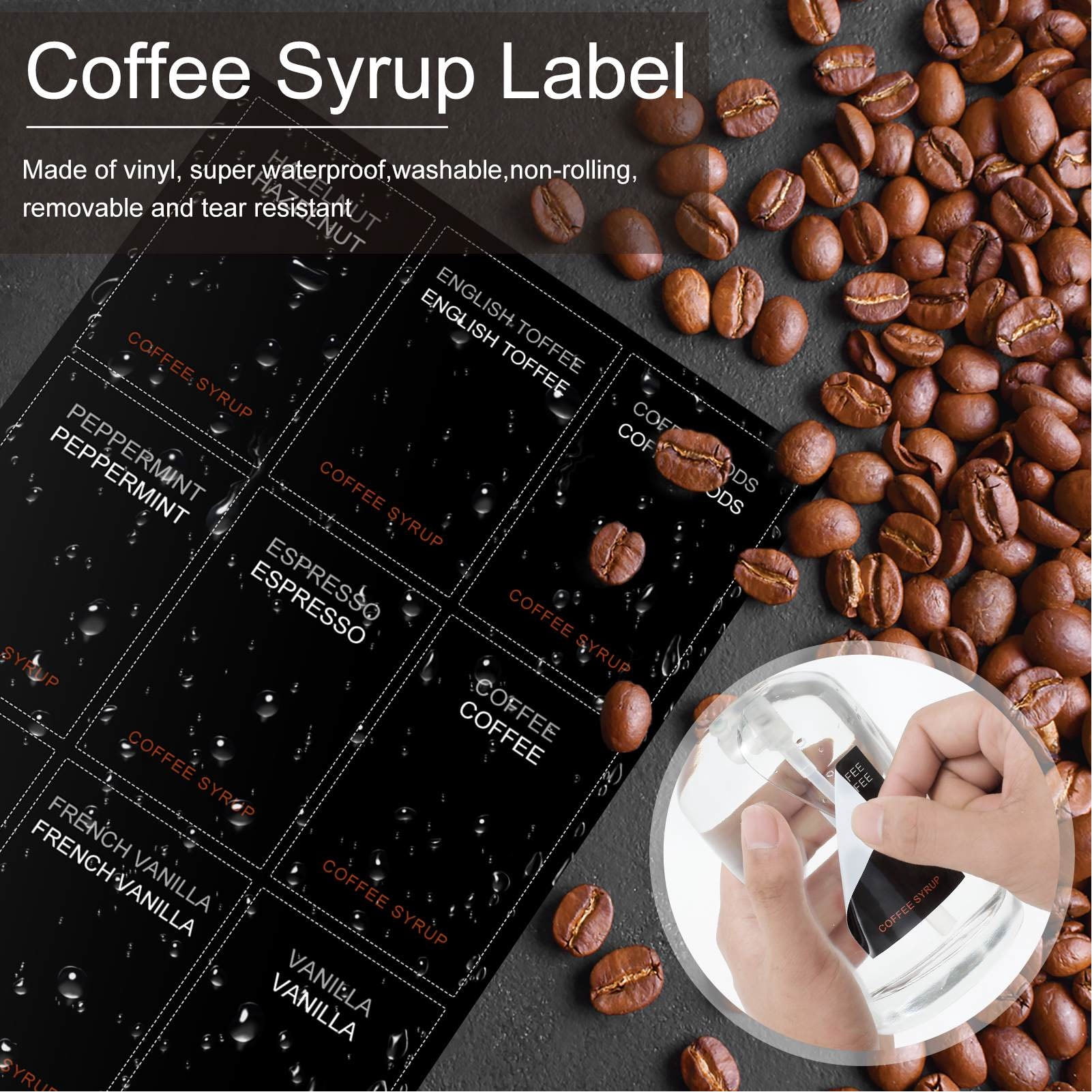 Suodoka 2PCS Coffee Syrup Dispensers 500ml / 16.9 oz Glass Bottle Dispenser with Stainless Steel Pump Home Kitchen Accessories