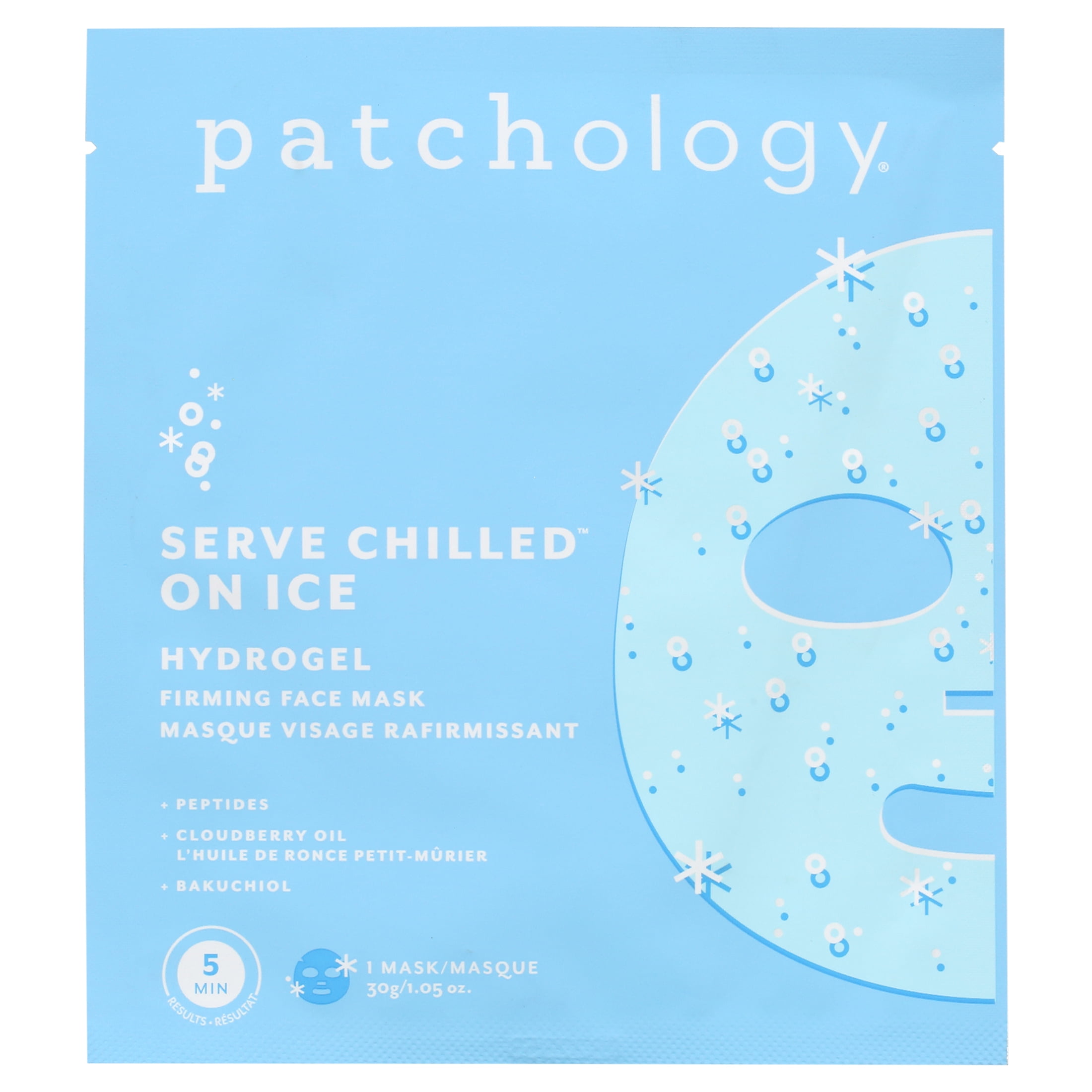 (2 pack) Patchology Serve Chilled on Ice Firming Hydrogel Face Mask, Single