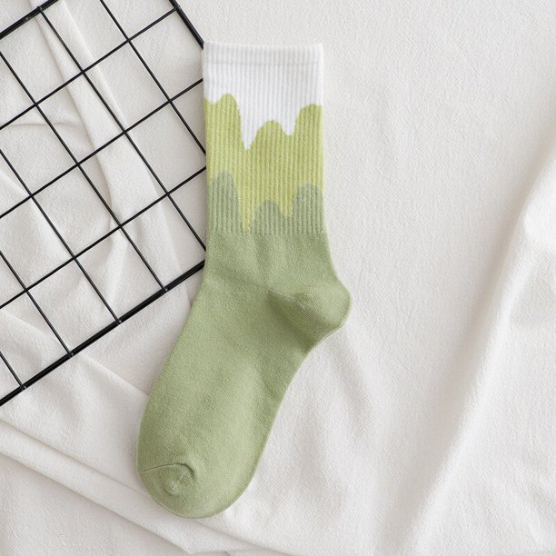 Fashion Women Print Cotton Warm Socks Breathable Graffiti Ladies Candy Colors Female Socks For Women Spring Autumn WinterOne Size He Qiyong unisex