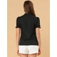 thumbnail image 5 of Top Elegante De BluDe ManCorDe OficiDe Las Camisas Del Cuello De PajariDe Las Mujeres Negro S, 5 of 6