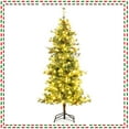 thumbnail image 2 of Costway 6 FT Artificial Christmas Tree with 370 Branch & Needles 22 Pinecones & 200 Lights, 2 of 10