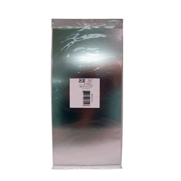 K&S Sheet 6"W X 12" L 0.008 " T Tin Shrinkwrapped
