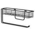 thumbnail image 7 of mDesign Wall Mount Metal Paper Towel Holder with Storage Shelf - Black, 7 of 7