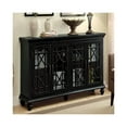 thumbnail image 6 of Well Designed Wooden Accent Cabinet With Lattice Doors Black, 6 of 6