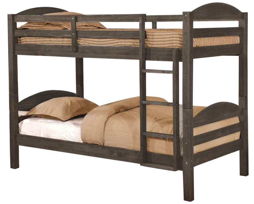 Lily Twin over Twin Bunk Bed in Gray Finish