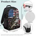 thumbnail image 7 of Yuyamidu Fish Kids Backpack 17 Inch Large Capacity Elementary School Backpack with Adjustable Padded Straps American Flag Book Bags for Kids Ages 6-12 for Back to School, 7 of 7
