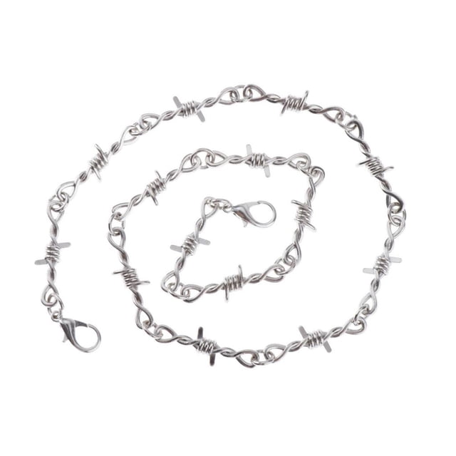 Mujeres Hombres Aleación Cardos Y Espinas Cadena Gargantilla Collar Joyería