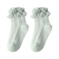 thumbnail image 4 of Jkerther Baby Kids Girl Lace Socks Toddler Girl Lace Flounce Princess Socks Cable Knitted Cotton Stocking, 4 of 6