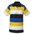 thumbnail image 3 of Sportoli Polo Shirts for Boys Short Sleeve Srtiped Cotton Kids Shirt - Blue/Black/Yellow (4), 3 of 3