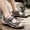 Coffee, variant on Fashion Handmade Beach Sandals in Plus Size