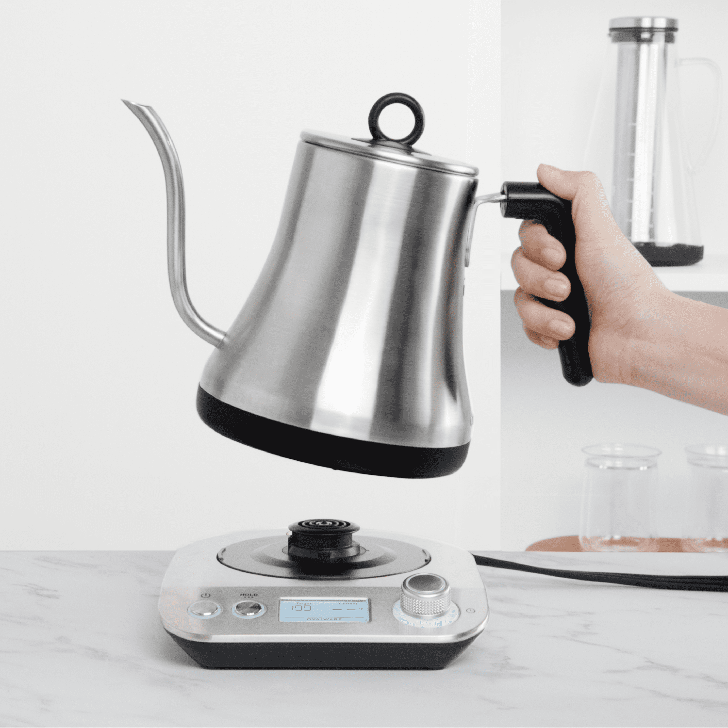 Electric Pour Over Kettle from Ovalware (Matte Black) – JB Peel Coffee