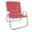 Red and White Stripe, variant on Lawn Chair USA - Classic Folding Aluminum Webbed Chair - Durable, Portable, and Comfortable Outdoor Chair - Ideal for Camping, Sports, and Concerts - Yellow and White Stripe
