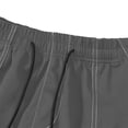 thumbnail image 5 of WIZUTIZ Men's Relaxed Fit Cargo Pants Contrast Stitching Elastic Waist Polyester Outdoor Casual Trousers, 5 of 8