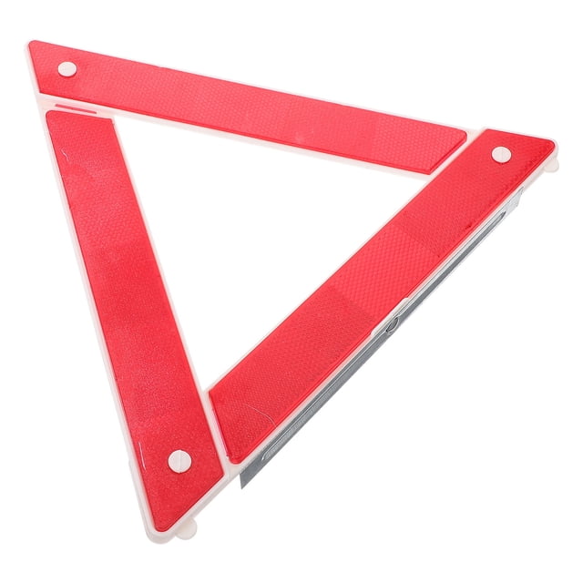 FUTUREORYY Emergency Reflective Triangle Safety Sign for Car with Foldable Design and Red Durable Plastic