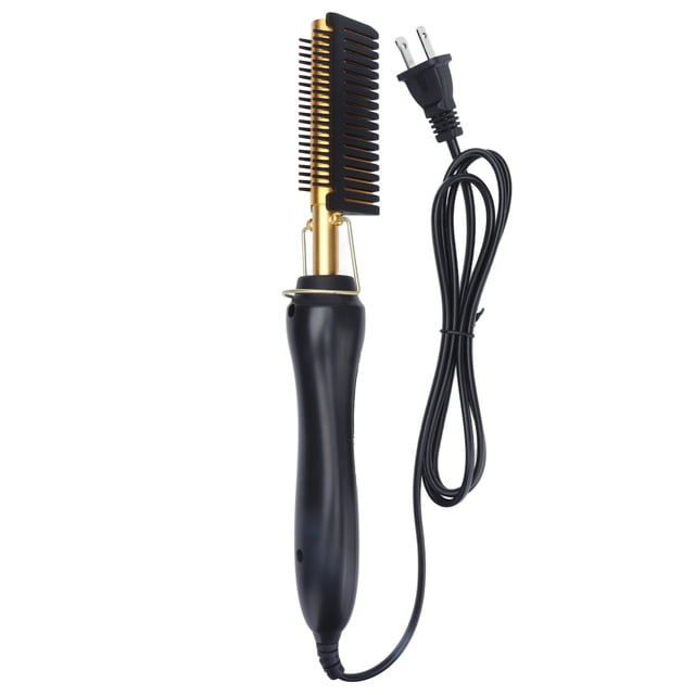Cepillo secador de pelo, cepillo alisador de cabello, peine alisador de temperatura, peine eléctrico caliente, diseño elevado Jadeshay A