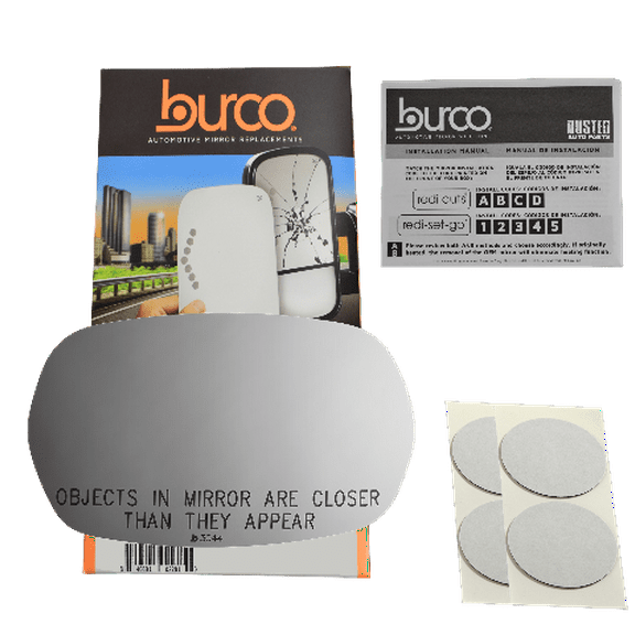 Burco Side View Mirror Replacement Glass - Clear Glass - 3044