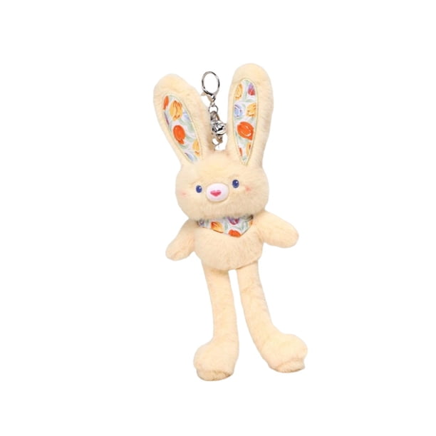 Llavero de peluche de conejito, colgante portátil para mochila, ideal para novias, mujeres y niños. Amarillo