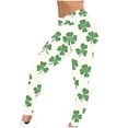 thumbnail image 6 of St Patricks Day Leggings for Women Casual Stretch Slim Fit Fashion Printed Fitness Workout Yoga Pants (S, White), 6 of 9