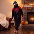 thumbnail image 6 of Full Face Masked Zip Hoodie, Spider Web Printed Hooded Sweatshirt Cosplay Costume Jacket for Boys Girls, 6 of 7