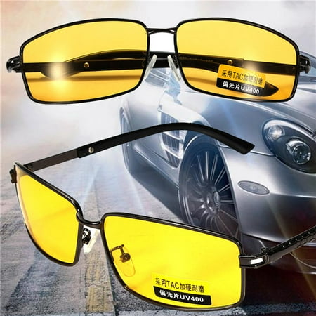 Polarized UV400 Sunglasses Night Vision Driving Sport Eyewear Shade Glasses Yellow