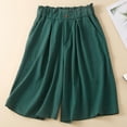 thumbnail image 2 of Ltctricy Women's Cotton Linen Shorts Elastic High Waisted Wide Leg Summer Casual Shorts Loose Bermuda Shorts, 2 of 7