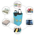thumbnail image 2 of DouZhe 50L Rectangular Laundry Basket, Cartoon Cute Robots Prints Waterproof Foldable Laundry Hamper with Aluminum Handles, 2 of 6