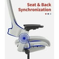 thumbnail image 4 of Pemberly Row Contemporary Mesh and Metal Adjustable Office Chair in Gray, 4 of 12