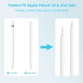 thumbnail image 2 of 6 Pack Apple Pencil USB-C Tips, Replacement Tips for Apple Pencil 1st/2nd Generation, Apple Pencil Spare Nibs for ipad Pen, No Wear Out Precise Control Tips Plastic/Metal iPencil Tips,White/Clear, 2 of 8