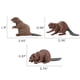 thumbnail image 1 of Figuras de animales de safari 3pcs, animales de juguete para niños con castores, toppers AUCOOMA AUCOOMA, 1 of 2