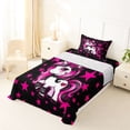 thumbnail image 5 of Erosebridal Unicorn Girls Twin Sheet Sets For Unicorn Lovers,Cute Pink Stars Print Bedding For Kids 3pcs, 5 of 6