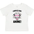 thumbnail image 3 of Inktastic I Really Love Anime with Cute Anime Cat and Hearts Boys or Girls Baby T-Shirt, 3 of 5