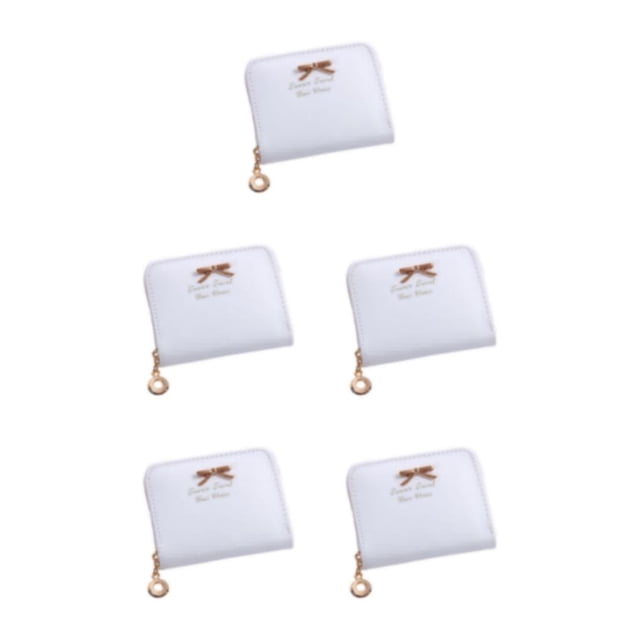 Sonducket Cartera pequeña duradera y cómoda de PU para monedas y artículos pequeños, tarjetero, carteras pequeñas, color blanco Type2 NO2