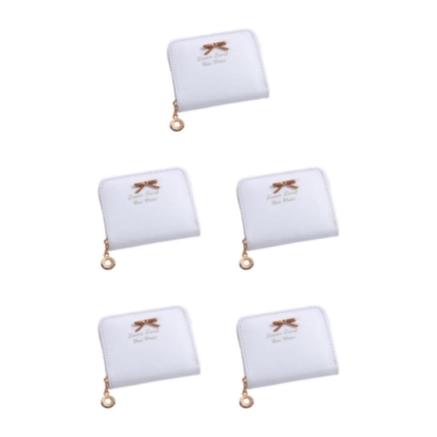 Minnieouse Titular de la tarjeta de billetera elegante y compacto para un fácil acceso Monedero pequeño y elegante de PU Monedero blanco Type2 NO2