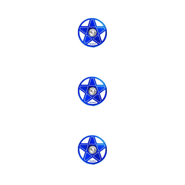 bedienty Couvre-Casque Haute Résistance Résistant à l'Usure Embouts de Tige 28,6mm Fourche avant Accessoires de Casque de Cyclisme Surface Enduite Bleu Pentagonal 3ensemble