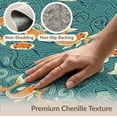 thumbnail image 6 of ODIKA Koi Fish Swimming Tentacle Swirl Teal Navy Decorative Border for Hallway, Study Room, Playroom, Non-Slip Low Profile, 6 of 7