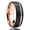 8mm, variant on Tungsten Carbide Two-tone Ring Rose Gold and Black Diamond-cut Sandblasted Finish Unisex Tungsten Steel Couple Rings