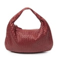 thumbnail image 1 of Pre-Owned Bottega Veneta Red Veneta Hobo Shoulder Bag Intrecciato Leather, 1 of 10