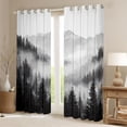 thumbnail image 2 of Homewish Natural Botanical Black Out Curtains,Pine Tree Curtains Pack of 2 (42x63 Each),Gray White Bedroom Curtains For Adults,Luxury Bedroom Decor, 2 of 6