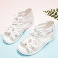 thumbnail image 6 of WOYY Little Girls Sandals Soild Bowknot Princress Shoes Soft Sole Non Beach Shoes, 6 of 8