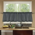 thumbnail image 7 of Ryvnso Dark Gray Curtains Sets Short Curtain Rod Pocket Half Window Cafe Farmhouse Tier 2 Panels 57"W x 36"L, 7 of 7