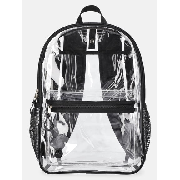 Wonder Nation Kids' Clear 17" Adaptive Backpack, Black