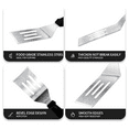 thumbnail image 3 of Metal Spatulas for kitchen Use, 2 Pieces Professional Serving Spatula with Heat Resistant Handle, 9.8 Inch Stainless Steel Spatula Ideal for Pancakes, Eggs, Griddle Scraper,, 3 of 5
