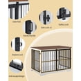 thumbnail image 5 of Dog Crate Furniture, 44" Double Door Dog Crate with Barn Door, Dog Kennel Indoor, 5 of 7