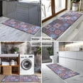 thumbnail image 2 of Purple Ethnic Geometric Patchwork Pattern Kitchen Rug Mat,Kitchen Runner Rugs Non Skid Washable,Decorative Kitchen Floor Mats for Kitchen,Sink,Laundry,17"X47", 2 of 5